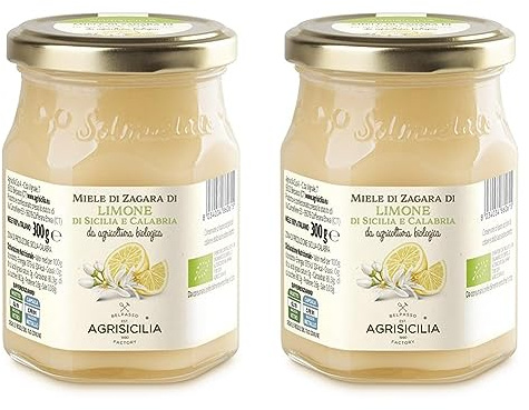 Agrisicilia Miele Di Limone Da Agricoltura Biologica - 300 g (Confezione da 2)