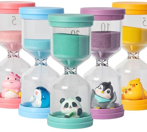 2 Min Shatterproof Plastic Hourglass, Sand Timer for Kids in Macaron Blue with Shark Pattern, 2 Min Teeth Timer