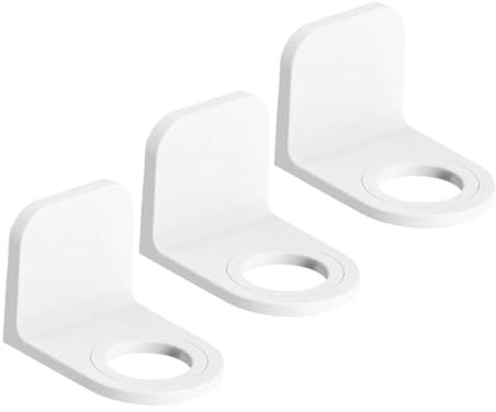 Cabilock 3 Ganchos Adhesivos para Soporte de Champú y Gel de Ducha en Abs Blanco, Diseño Elegante y Moderno, Ahorro de Espacio para Baño y Cocina, Paquete de 3 Piezas