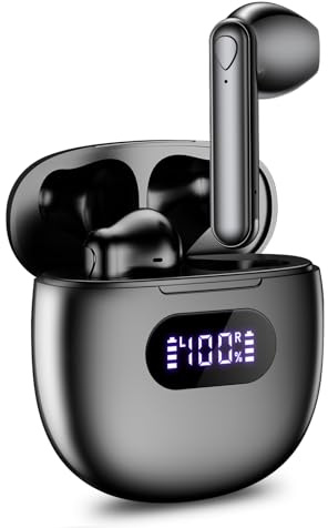Wireless Earbuds, V5.3 Bluetooth Headphones, 48H Playtime LED Display Wireless Headphones, HiFi Stereo Deep Bass Bluetooth Headphone, IPX7 Waterproof Ear Buds with Built-in Mic for Office/Workout/Home