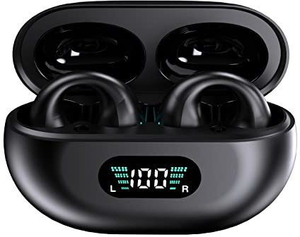Paekole Auriculares Deportivos Open Ear Conducción Ósea Bluetooth 5.4, 55H de Reproducción Inalámbrica
