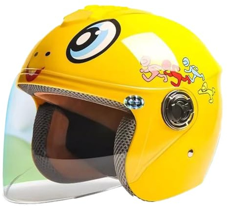 Frcychri Casco per Bambini 3/4 Viso Aperto - Casco Mezzo Guscio con Visiera Parasole, Casco da Ciclomotore - Omologato ECE Unisex Scooter Biciclette, Sci, Monopattini, Bici Senza Pedali C,2X-Large