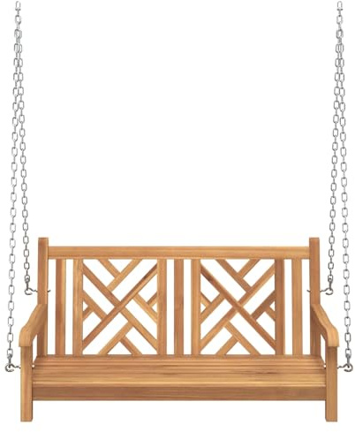 Generico Panchina a Dondolo Marrone 114 x 60 x 64 cm,Mobili,Mobili da Giardino,Mobili e sedie da Giardino,Panchine da Giardino,Marrone,18.66 kg,42001969