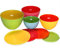 Monzana® Schüssel mit Deckel 4er Set - Kunststoff BPA-frei, 900ml-4000ml, stapelbar, luftdicht, spülmaschinenfest, Rühr-, Aufbewahrung- & Backschüssel