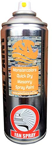 Monstercolors Quick Dry Masonry Spray Paint Hard Wearing Fast Drying Interior Exterior High Gloss Paint 400ML Can Size (Graphite Grey RAL 7024)
