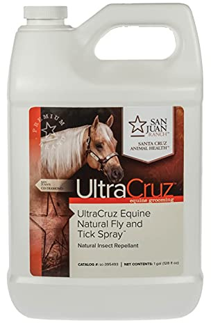 UltraCruz Equine Natural Fly and Tick Spray for Horses, 1 Gallon Refill