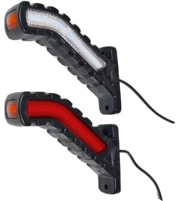 Luci di posizione laterali a LED 24 V, per camion, rimorchi, autobus, roulotte, neon bianco, arancione e rosso