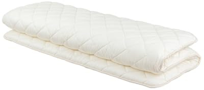 FULI Japanese Futon Mattress, Foldable & Portable Floor Lounger Bed, Roll Up Sleeping Pad, Shikibuton, Made in Japan (White, King)