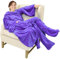 Catalonia Classy Wearable Blanket with Sleeves and Foot Pocket, Warm Gift for Sofa Lovers,Soft Fleece Blankets for Family, Cosy Blankets for Winter,190 x 135 cm Purple