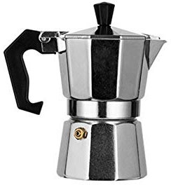 AWANG Olla De Aluminio Moka, Cafetera para Expreso En La Estufa, Cafetera Italiana Clásica, Cafetera con Tapa para Estufa, Cafetera Expreso, Mocha Cafetera, Apto Placa De Inducción (100ML)