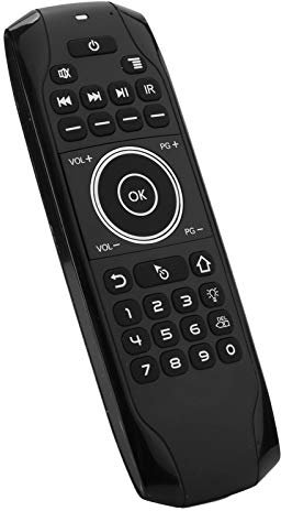 Bluetooth 5.0 Air Remote Mouse, Fly Mouse Retroilluminato con Sensore Giroscopico a 6 Assi Integrato, Air Mouse con Telecomando con Apprendimento IR per PC Laptop, Smart TV, Android TV Box, Plug And P