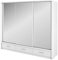 Schwebetürenschrank Kleiderschrank Schiebetürenschrank AR-01 ARTI Garderobenschrank mit Spiegel 3 Schubladen 3 Spiegeln und Beleuchtung (Weiß Matt)