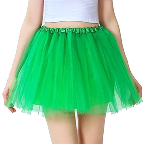 PUERHUACI Tutu de Fête Ballet en Tulle - Jupe Danse Classique 4 Couches Pettiskirt Mini Robe pour Femme Adulte, Costume et Déguisement
