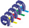 BOYEEZON Kompatibel für DYMO LetraTag Etikettenband dymo 12mm x 4m Plastic 91221 91222 91223 91224 91225 Schwarz auf Weiß/Gelb/Rot/Grün/Blau Schriftband für LetraTag XR LT-100H LT-110T 200B 5-Pack