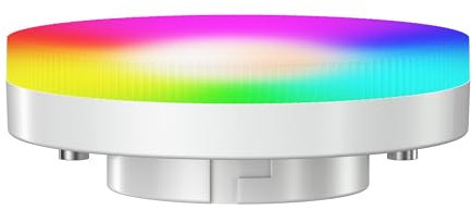 ledscom.de Ampoule LED GX53 RGB, blanc chaud - blanc froid (2900-6100 K), 6,6 W, 670lm, 107°, Smart Home, WLAN, Alexa, mate