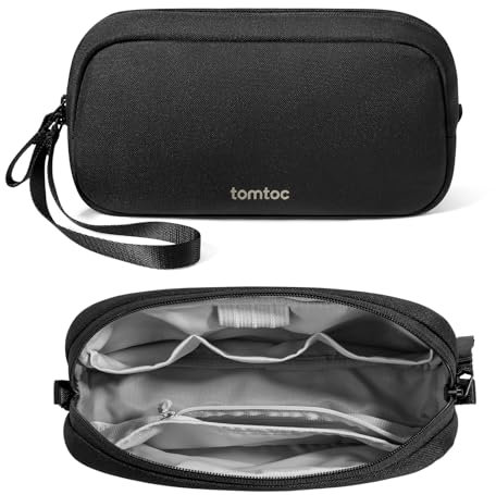 tomtoc Borsa Organizer Cavi, Porta Organizer per Accessori per Computer Portatili, Borsa Porta Accessori da Viaggio, Custodia per Adattatore, Mouse, Cavo, Alimentatore, Caricatore, Disco Rigido