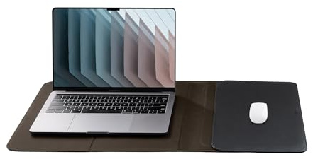 Orbitkey Hybrid Laptop Sleeve | Portable Desk Mat and Laptop Sleeve (Black, 14)