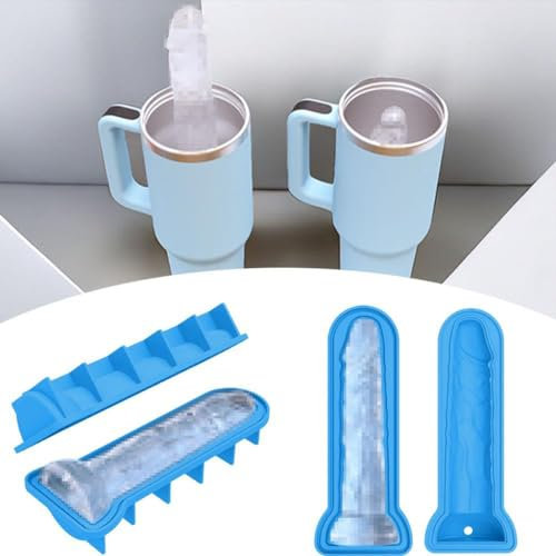Moule à glaçons de farce pour adultes Moule de crème glacée en Silicone, Sexe créatif Multifonctionnel Moules à Chocolat pour gâteaux et pâtisseries Fantaisie Bac a Glacon Silicone pour Whisky (Bleu)