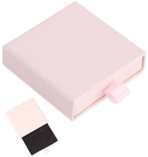 Portagioie,Scatole Regalo per Gioielli , Piccole Scatole Regalo per Gioielli, Scatole di Cartone con Coperchio, Mini Scatole Regalo per Collane, per Collane, Orecchini, Anelli, Gioielli (Rosa)