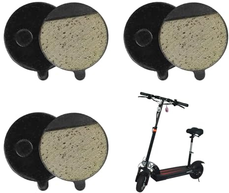 Biglumin 3 Pares Resina Semi Metálica Pastillas Freno Bicicleta, Pastillas de Freno de Cerámica, Pastillas de Freno para Scooter - Scooter Pieza de Repuesto de Accesorios