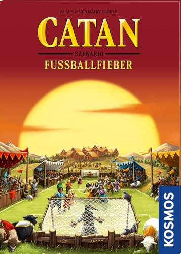 KOSMOS 683559 Catan Fussballfieber Szenario für Catan - Das Spiel, Fußballspaß für 3-4 Personen ab 10 Jahre, Brettspiel Klassiker Siedler von Catan, Gesellschaftsspiel