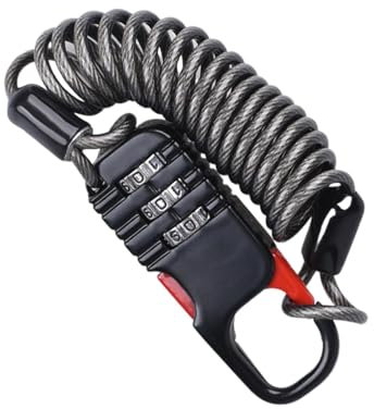 Candado para casco de motocicleta, combinación de 3 dígitos, bloqueo retráctil antirrobo, dispositivo de bloqueo portátil para cochecitos, equipaje