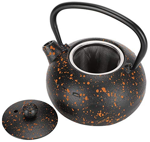 10.15oz Gjutjärn Tekanna för Spis,0. 3L Japanska Te Kepotan Te för Stovetop Te Kettle med Omslag Handverkad Järn Tekanna för Hem Inredning, Te Hus