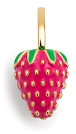 SINGULARU Charm Mujer Fresa Baño Oro | Latón con baño de oro de 18kt aporta diversión con diseño de fresa en enamel. Combinable con Cadena.