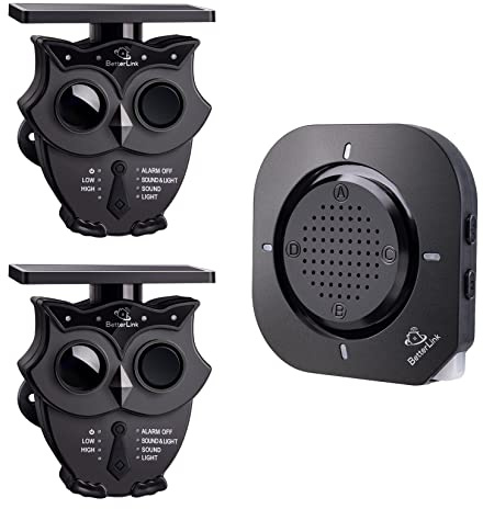 Solar Alarm System Wireless Driveway (1/2 Thousand), IP65, Detectors, Siren 120dB+Light, Protects Goods ext/int (1R2S)