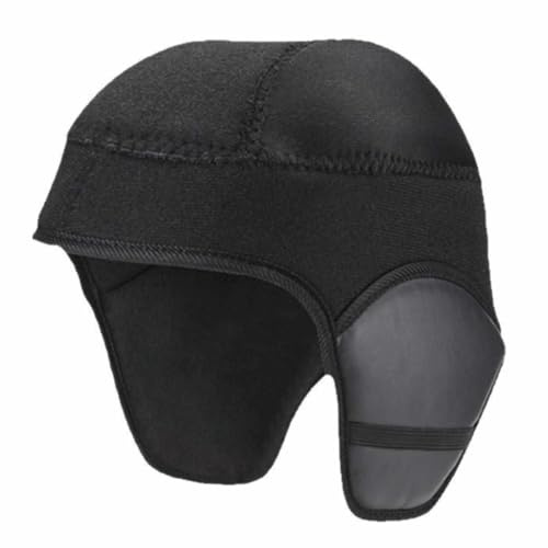 Motorcycle Helmet Liner - Windproof Thermal Fleece Skull Cap Ear Protection for Men & Women, Winter Cycling Hat Beanie for Under Helmet, Black(Black)