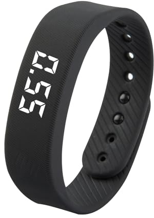 Bracelet d'alarme Vibrant | Confortable et Portable en Silicone – Réveil Silencieux, pour Femmes, Hommes, Personnes âgées, Adolescents, étudiants, trajets, dortoir, bibliothèque, Chambre à