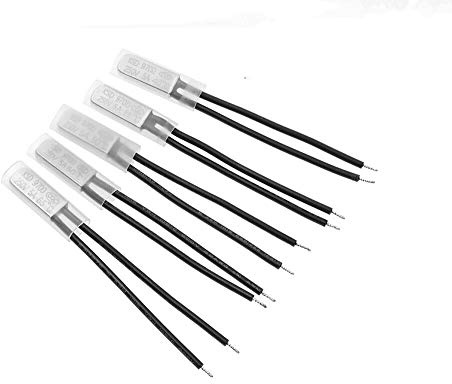 BE-TOOL Termostat med termiskt skydd, KSD9700 termiskt skydd - bimetallisk temperaturbrytare N/O (130 ℃, normalt stängd)