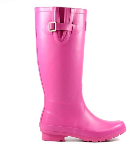 Lunar Womens/Ladies Largo Rubber Galoshes (8) (Pink)