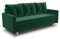Schlafsofa Rico - Couch mit Schlaffunktion Sofa mit Bettkasten Bettfunktion Bettsofa Skandinavisch Polstergarnitur Bonell-Ferderkern Velours (Grün (Kronos 19))