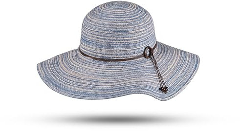 SCIPPIS Madura – Eleganter Damen-Sommerhut mit breiter Krempe | Luftiger & Leichter Sonnenhut für stilvolle Sommertage | Hochwertige Flechtung & Hutband (DE/NL/SE/PL, Alphanumerisch, S, M, hellblau)