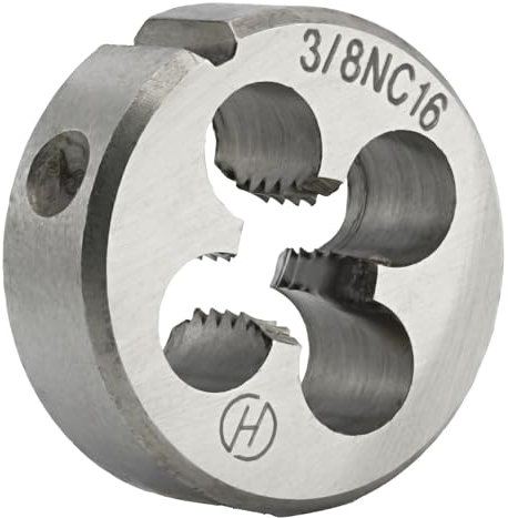 Aceteel 3/8-Zoll-16 UNC Runde Schneideisen Rechtshänder Maschinen-Gewindeschneider 3/8 x 16 UNC