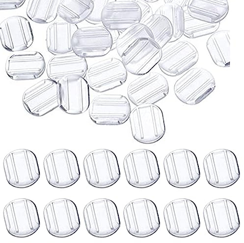 XPEX Lot de 50 Pièces Coussinets en Silicone pour Boucles D’Oreille à Clip Transparent,pour Clip sur Boucles d'oreilles Accessoires