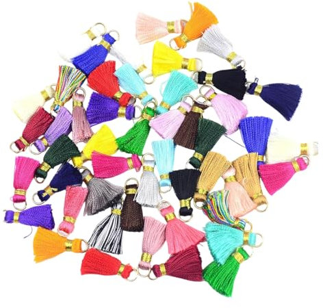 Mini nappe decorative colorate da 30 pezzi, decorazioni pendenti colorate, adatte per segnalibri, orecchini, portachiavi