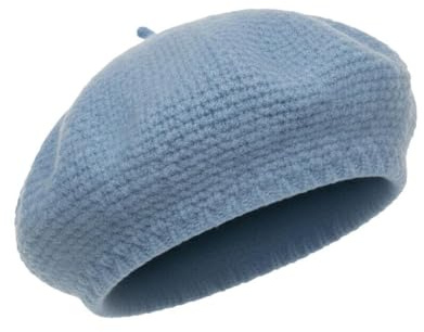 A2Z Ladies Hats Cable Beret Knitted Beanie Hats Lightweight Stretchy Soft Feel - Hat LH1002 Blue One Size