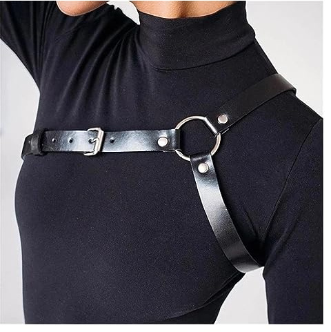 RABNZHDEO Harnais en Cuir PU for Femmes, Lingerie Sexy, Harajuku, Bas de Corps, Porte-Jarretelles, Ceintures d'épée(D)