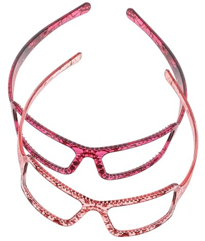 SMASOLO Bandeaux Confortables 2pcs en PC Design Lunettes Artistiques et Maintiennent les Cheveux en Place pour Femmes Usage Quotidien ou Sportif