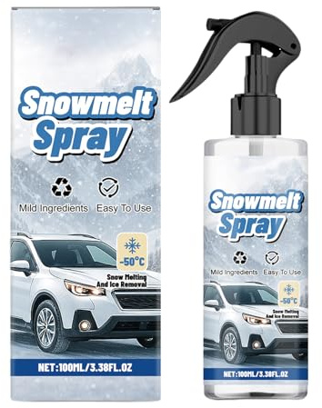 Descongelante Para El Parabrisas Del Coche | Descongelación De Desempañador - Spray Anti Escarcha Para Parabrisas De 100 Ml,Para Espejos Camiones Vehículos SUVs Pickups Scooters Refrigeradores