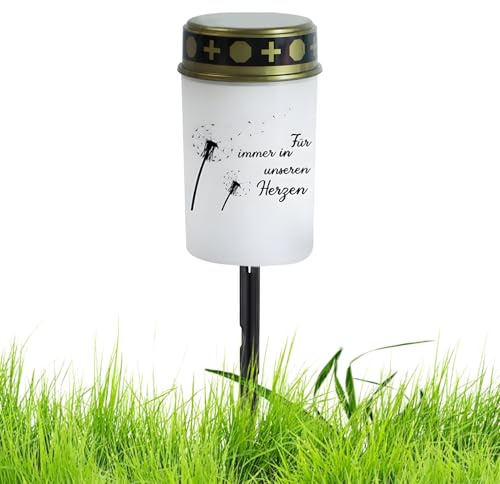 Generico Lampada da cimitero a LED - Luce tombale unica e resistente alle intemperie | Luce per tomba a LED da esterno per la decorazione del cortile del giardino cimitero - Bianco rosso - Ill