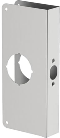 Hipzeepo Placa de Refuerzo de Acero Inoxidable para Puertas de 1-3/8pulgada de Espesor, con Acabado de Acero Inoxidable para Reforzar.