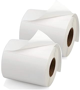 Etichette termiche 10 cm x 15 cm, etichette termiche per spedizione 4 x 6, 250 etichette per rotolo, non adatte per macchine Dymo, 2 rotoli per cartone