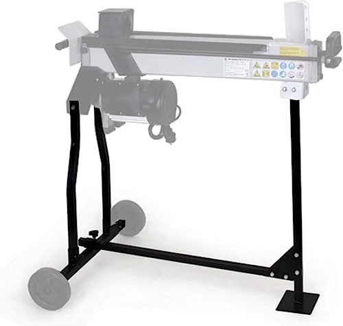 EBERTH Bastidor base para divisor de troncos hidráulico, divisor de leña con longitud de división de 450mm a 520mm (metal, placa base ancha, inoxidable, suministrado sin ruedas ni divisor de troncos)