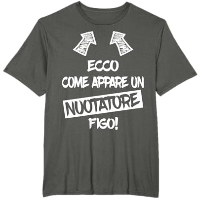 Nuotatore Figo Regalo Divertente Nuoto Sport Acquatici Maglietta