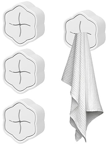 4 pezzi porta strofinacci da cucina, senza foratura, morsetto per asciugamani, gancio per asciugamani, design semplice ed elegante