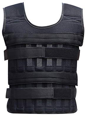Gewichtsweste, 20 kg, voll verstellbar, Workout-Gewichtsweste (20 kg Stahlplatte nicht im Lieferumfang enthalten), Trainingsjacke für Calisthenics, Krafttraining, Zuhause und Gewerbe, ohne Stahlplatte