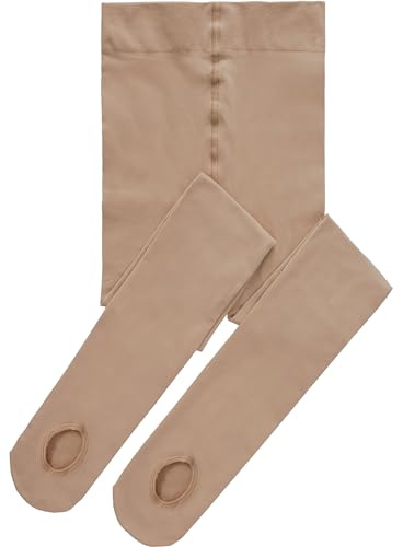 Yitoco Women's Girls' Dance Ballet Tights Convertible 60D Suntan Leggings Ultra Soft for Adult Students Transition Tights (1 Pairs, Nude, Adult-L, YOTS03-SK-1AL)